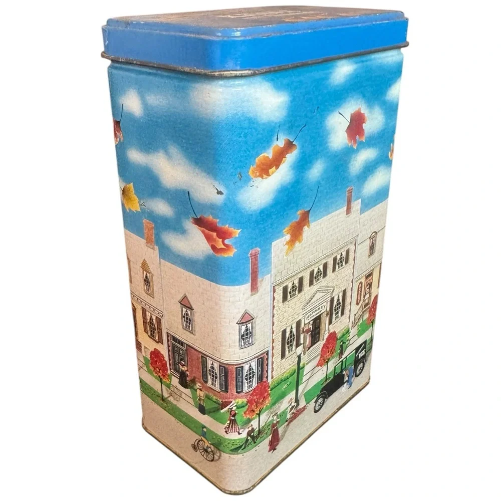 Vintage Decorative Hershey Chocolate Hometown Series Tin with Autumn Scene