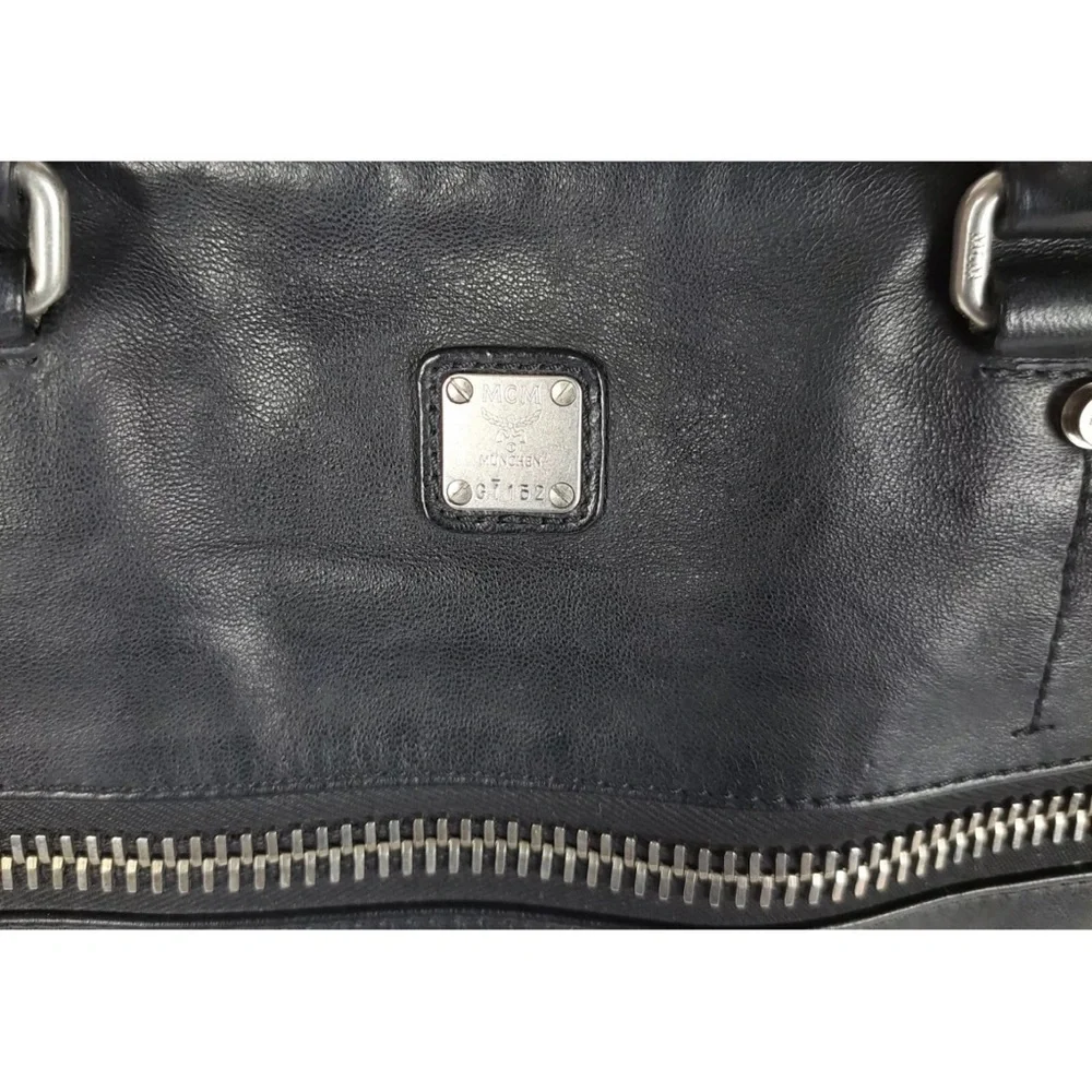 Black Leather Men's Laptop Bag