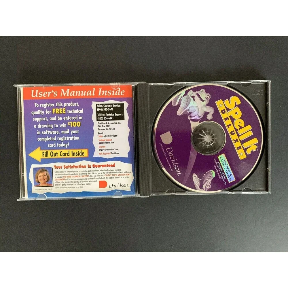 Davidson SPELL IT Deluxe the educational advantage Complete 1996