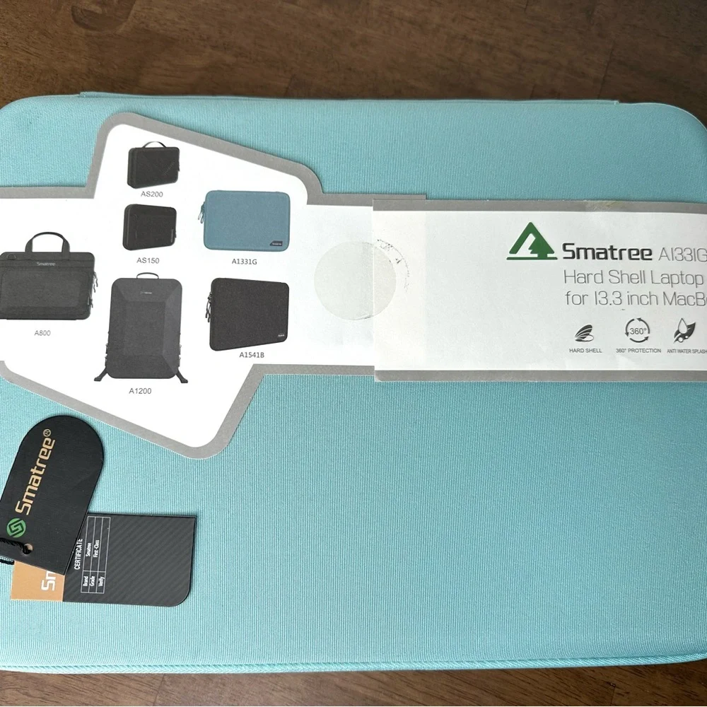 Smatree A1331G Hardshell Laptop case, NWT 13.3” blue/green color, anti water