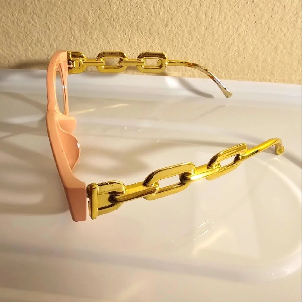 NEW CAT EYE FRAME CLEAR COLOR LENSE GLASSES