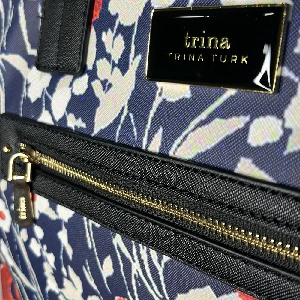 Trina Turk Floral Women's Tote Bag Large 18” x 13” Jardin De Paris