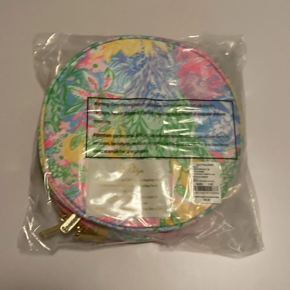 Lilly Pulitzer Round cosmetics case