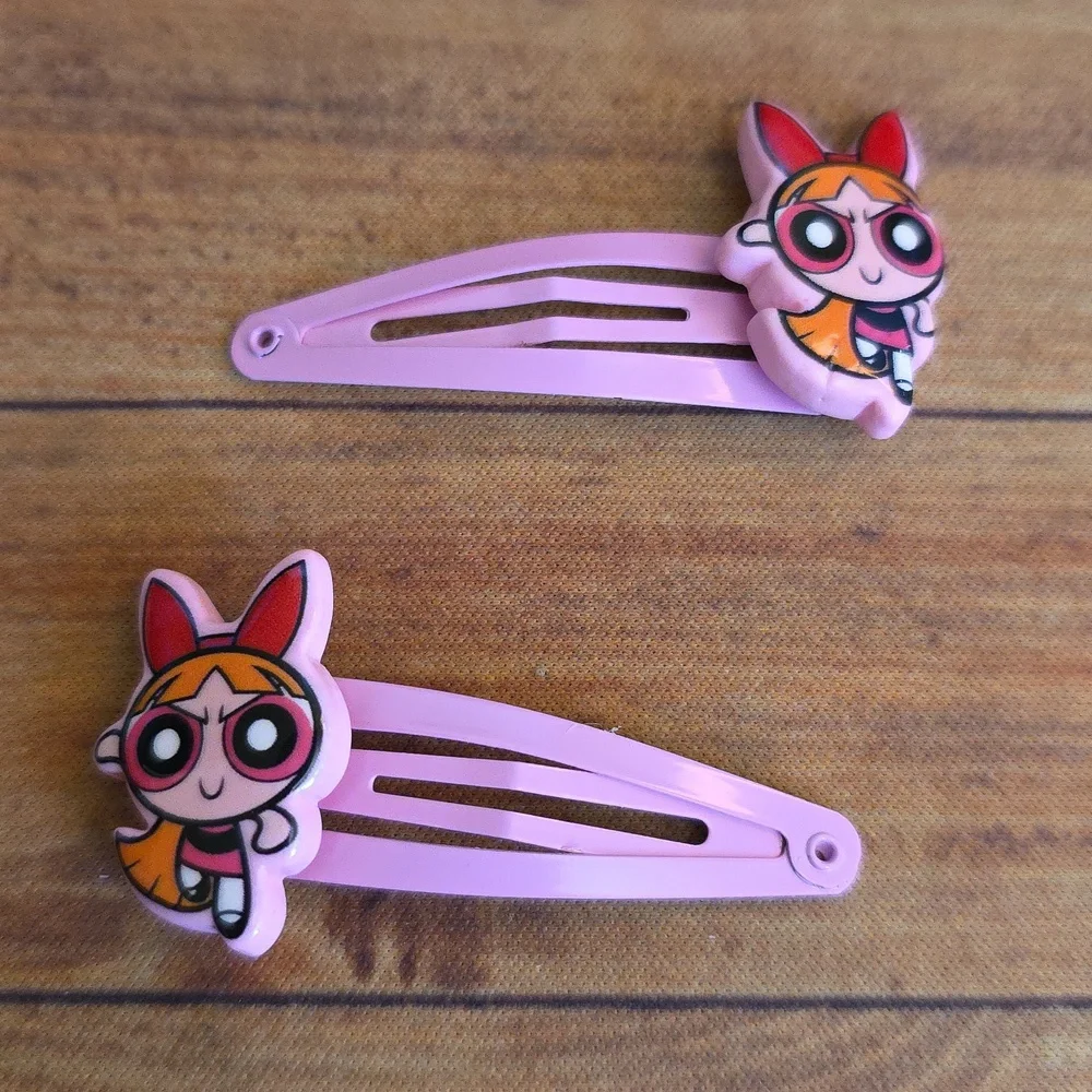 The Powerpuff Girls Pink Character Barrette Set