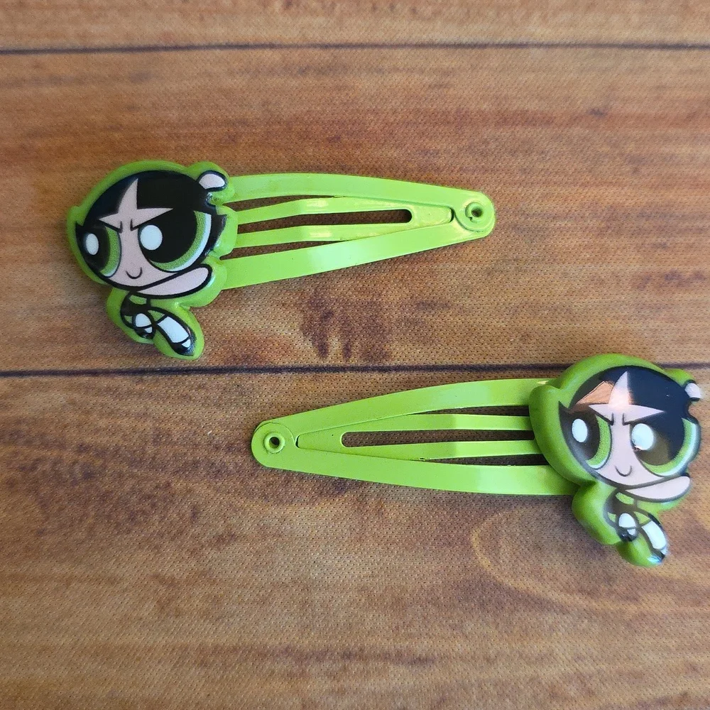The Powerpuff Girls Green Character Barrette Set