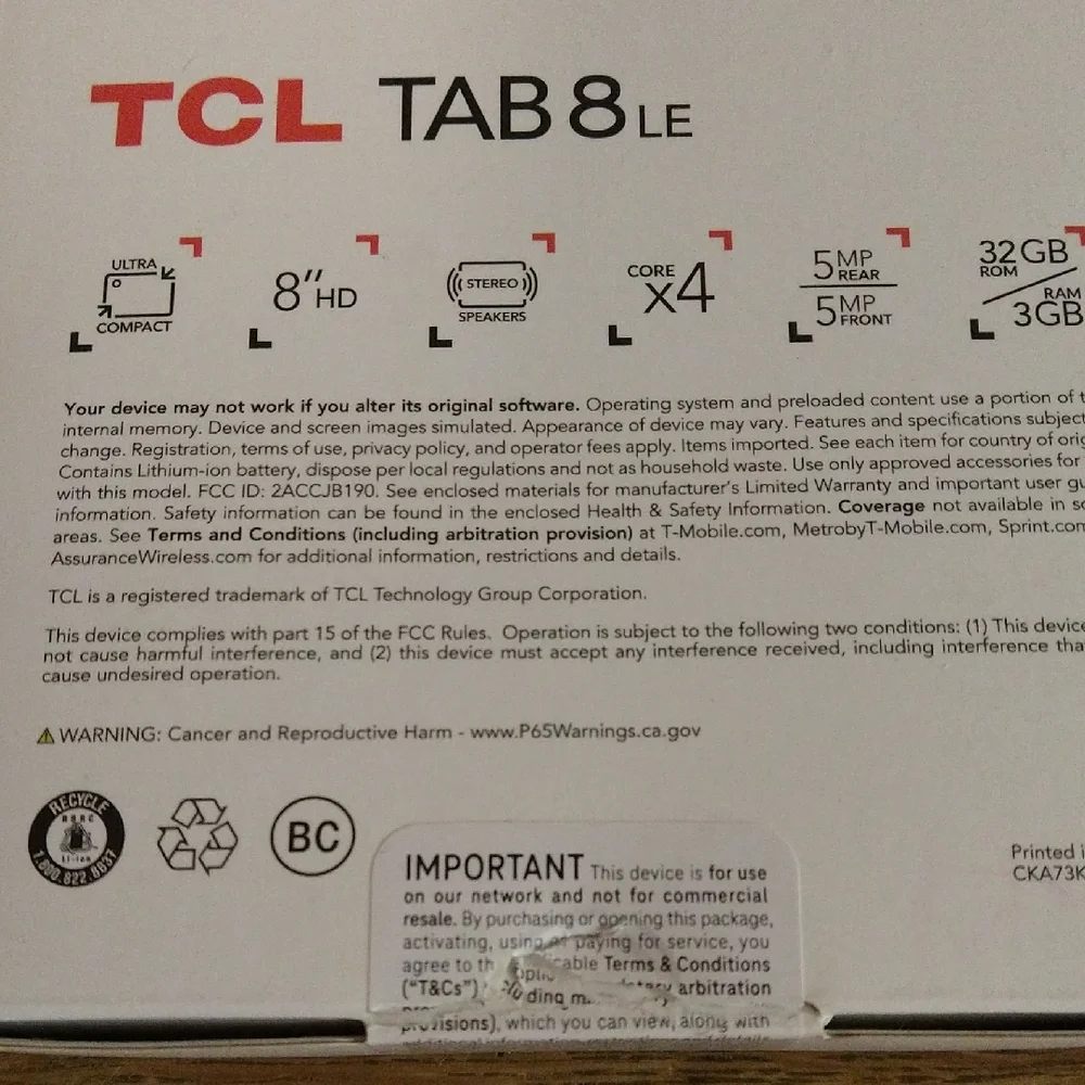 TCL discover tablet