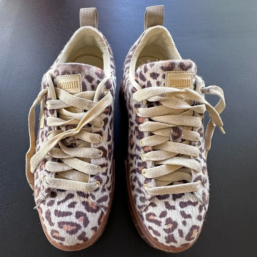 Puma Womens Mayze Leopard Platform Sneakers Shoes Casual Size:7.5
