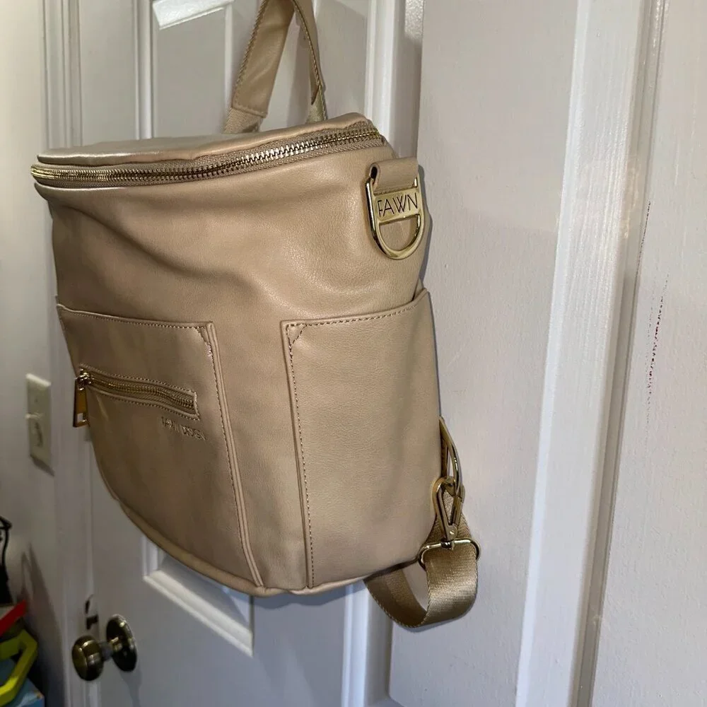 NEW Fawn Design Original Diaper Bag - Beige - Backpack