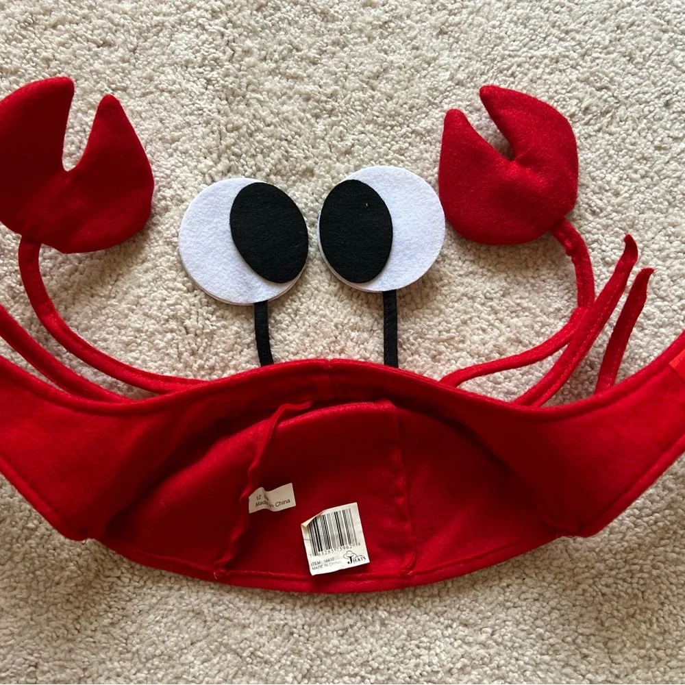 Crab Hat Jacobson Hat Company Unisex Felt With Opening In Back For Hair Costume