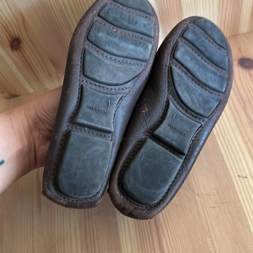 CREWCUTS Brown Leather Boys Loafers