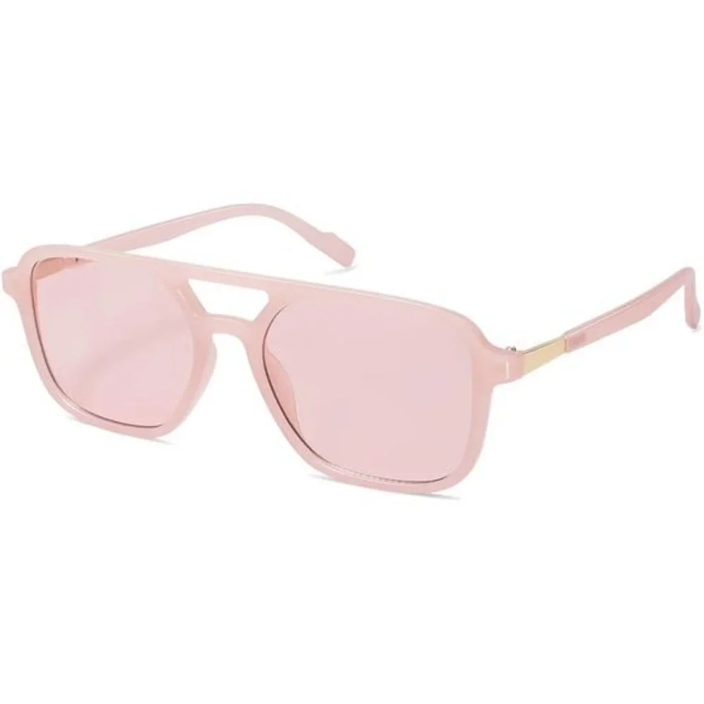 Retro Aviator Sunglasses for Women Men Pink/Pink