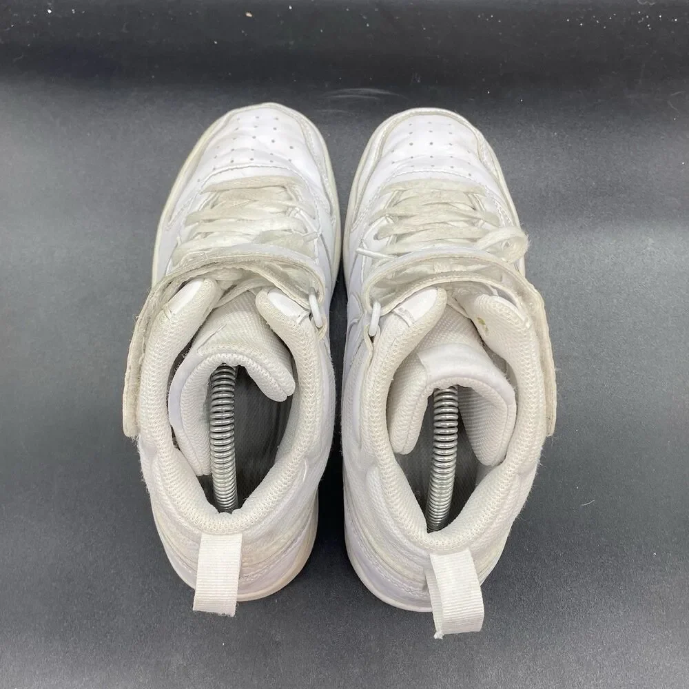 Nike Court Borough Mid 2 Triple White Youth Shoes CD7782-100 GS Size 7Y