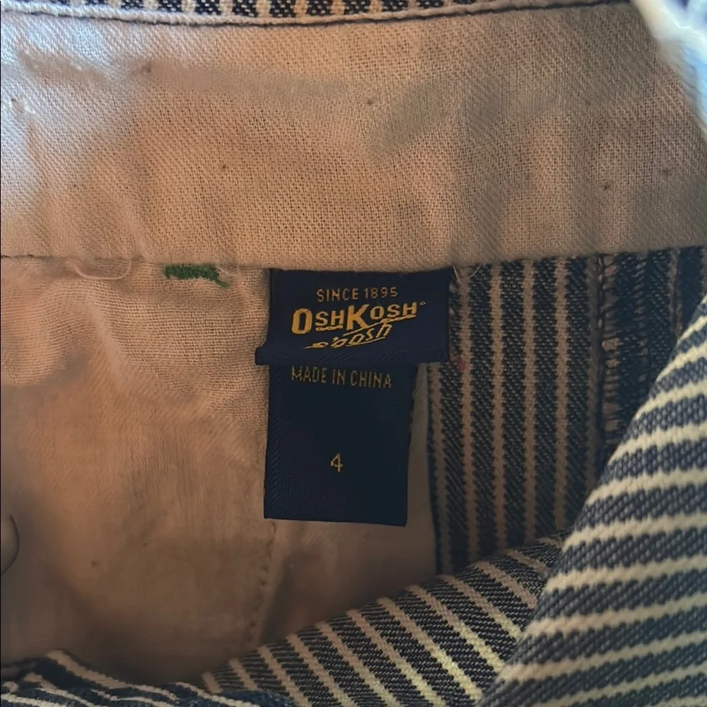 OshKosh B'gosh Blue Striped Kids Overalls