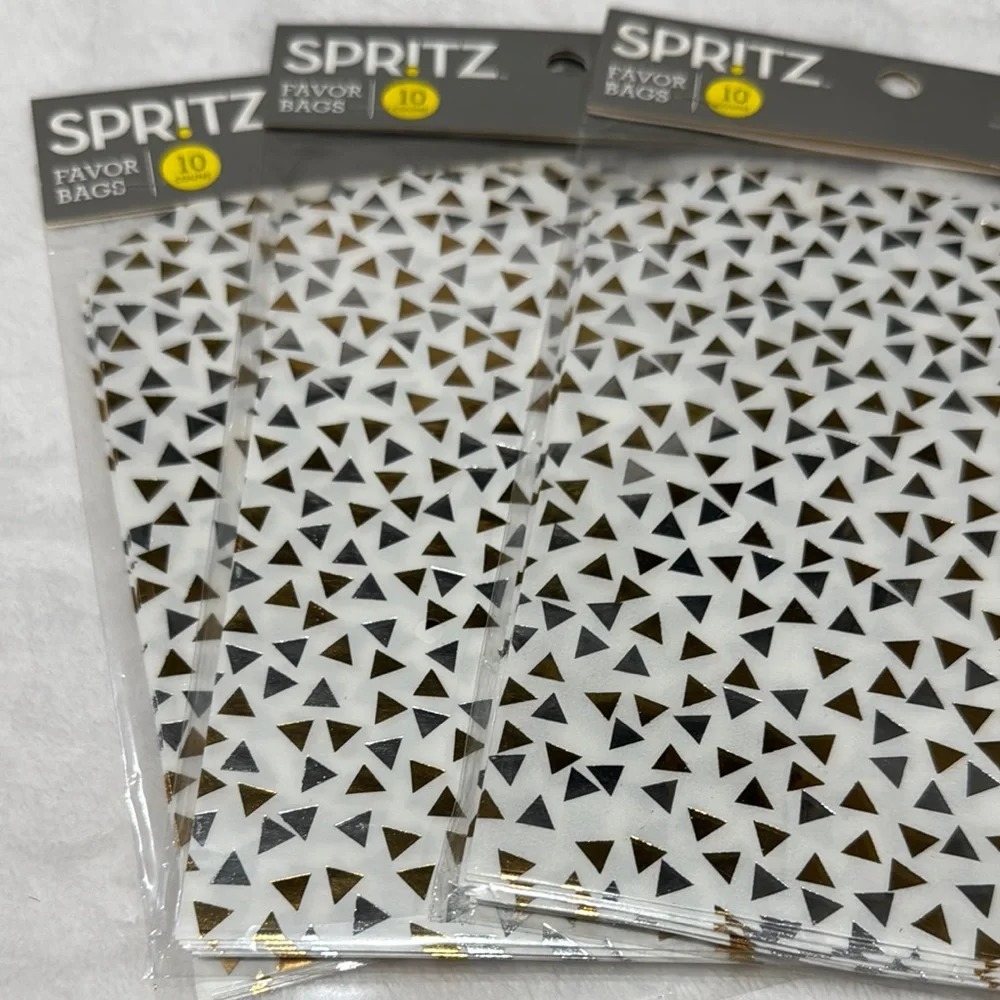 Spritz Gold and Black Favor Bags