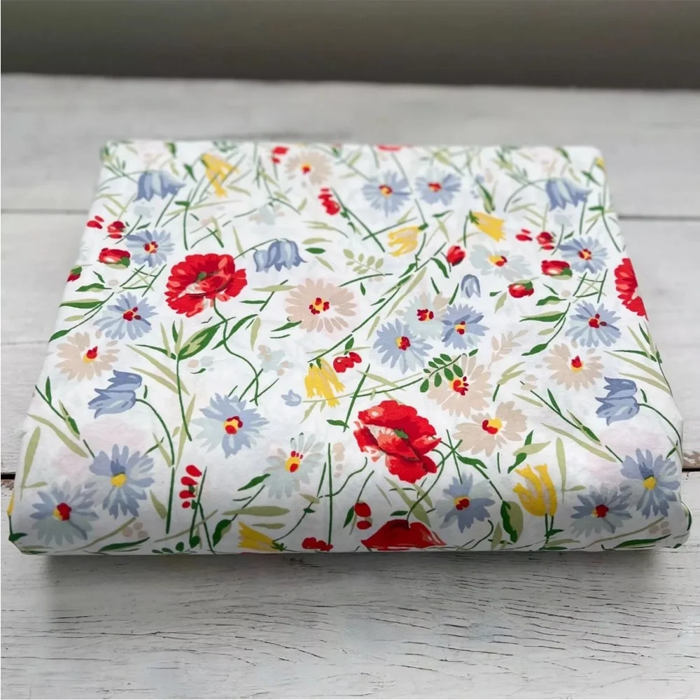 RARE Ralph Lauren Georgica Gardens KING Duvet Cover RL Floral Cotton Spring Blue