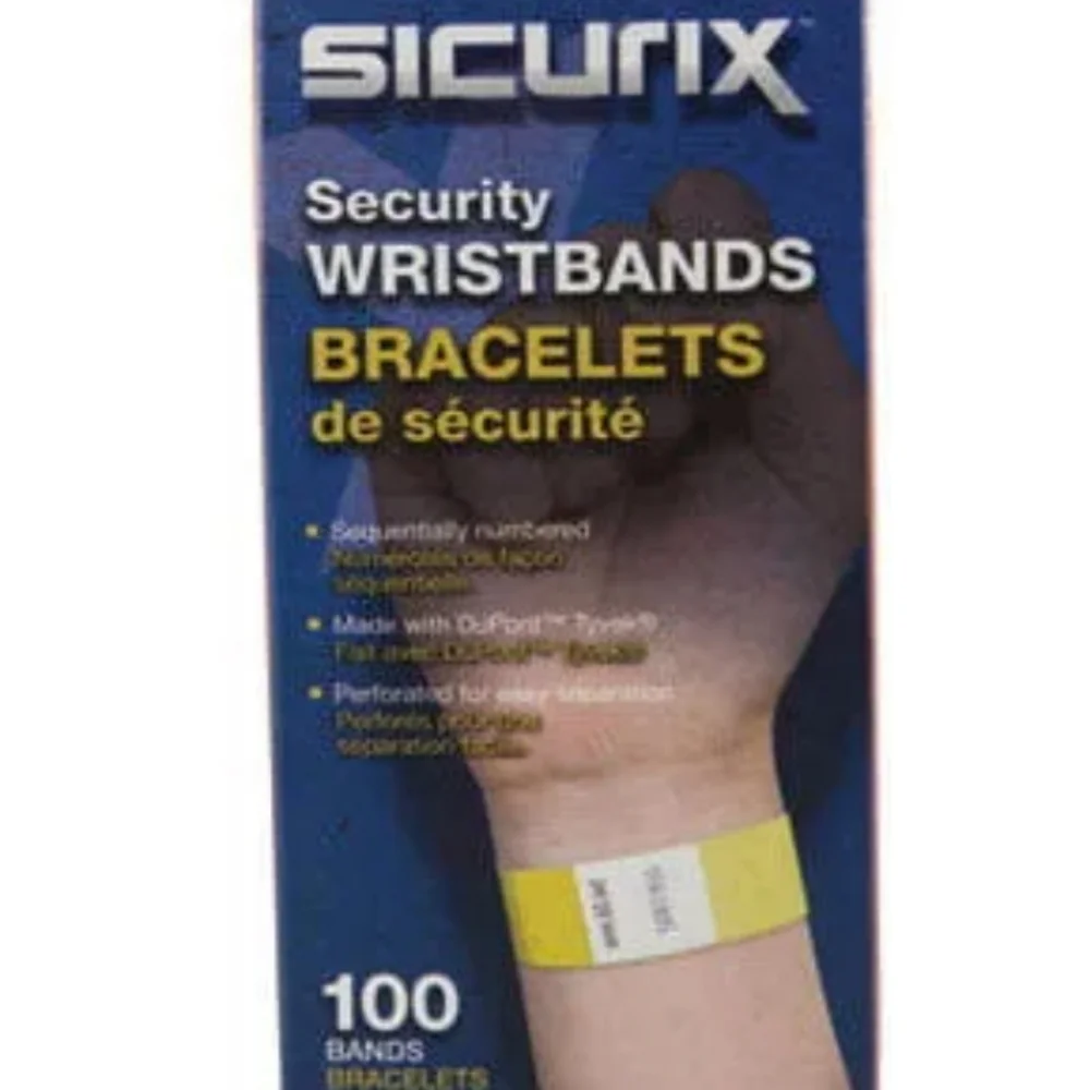 Yellow Security Wristbands