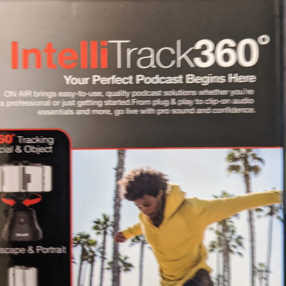Intelli Track 360 Motion Tracking Blue Tooth Camera Universal Tripod New in Box