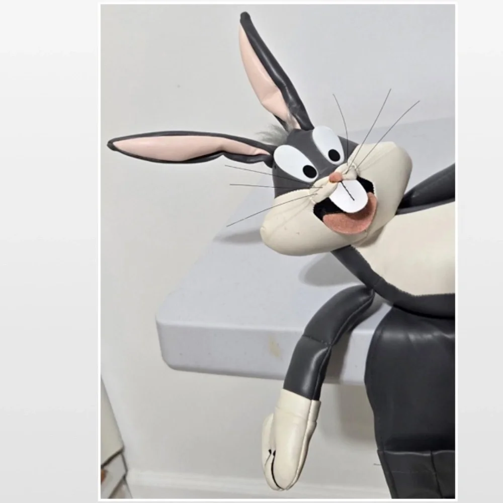 Vintage 90s Looney Tunes TV Organizer Bugs Bunny Remote Holder Grey White VTG