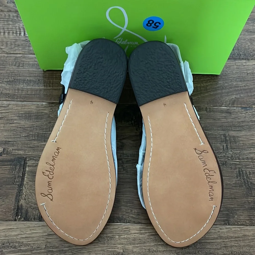 Sam Edelman Gigi Kids Black Patent Sandals Size 4