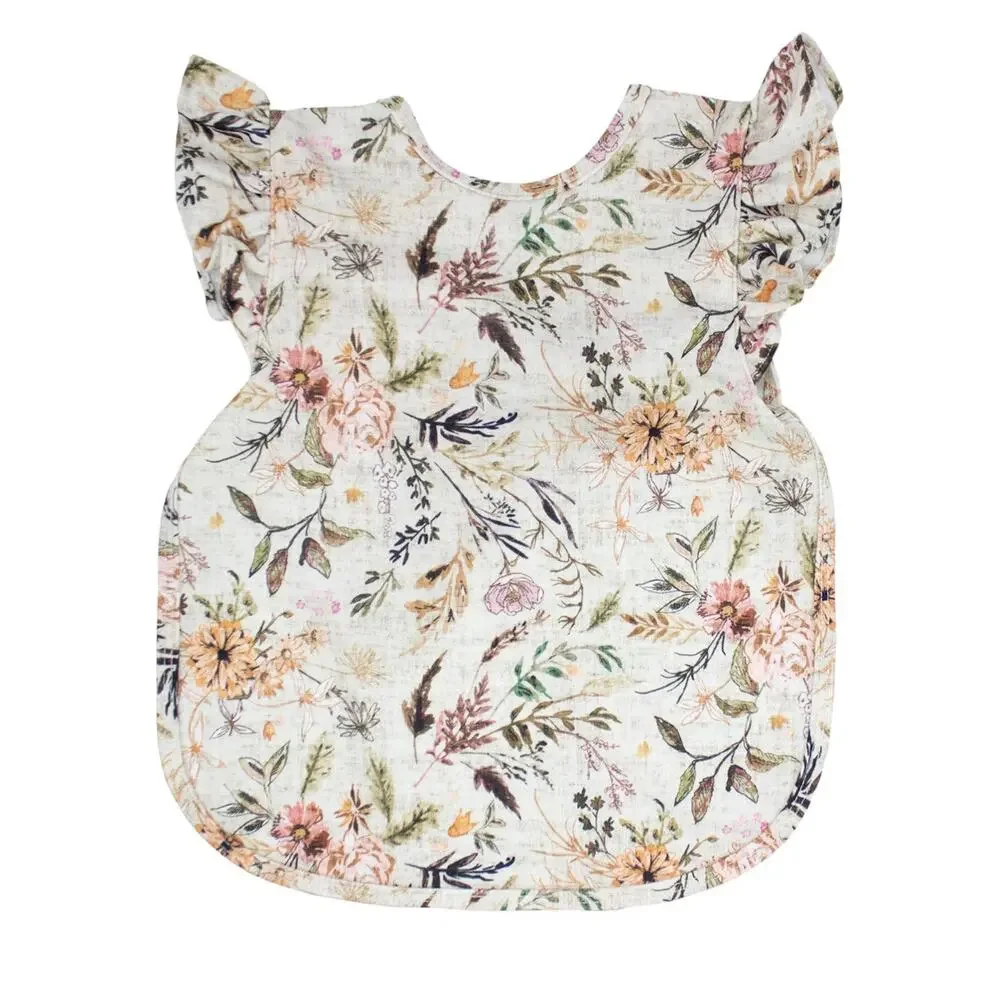 Flutter Delilah Floral bib Baby & Toddler Soft Waterproof Stain Resistant 6m-3T