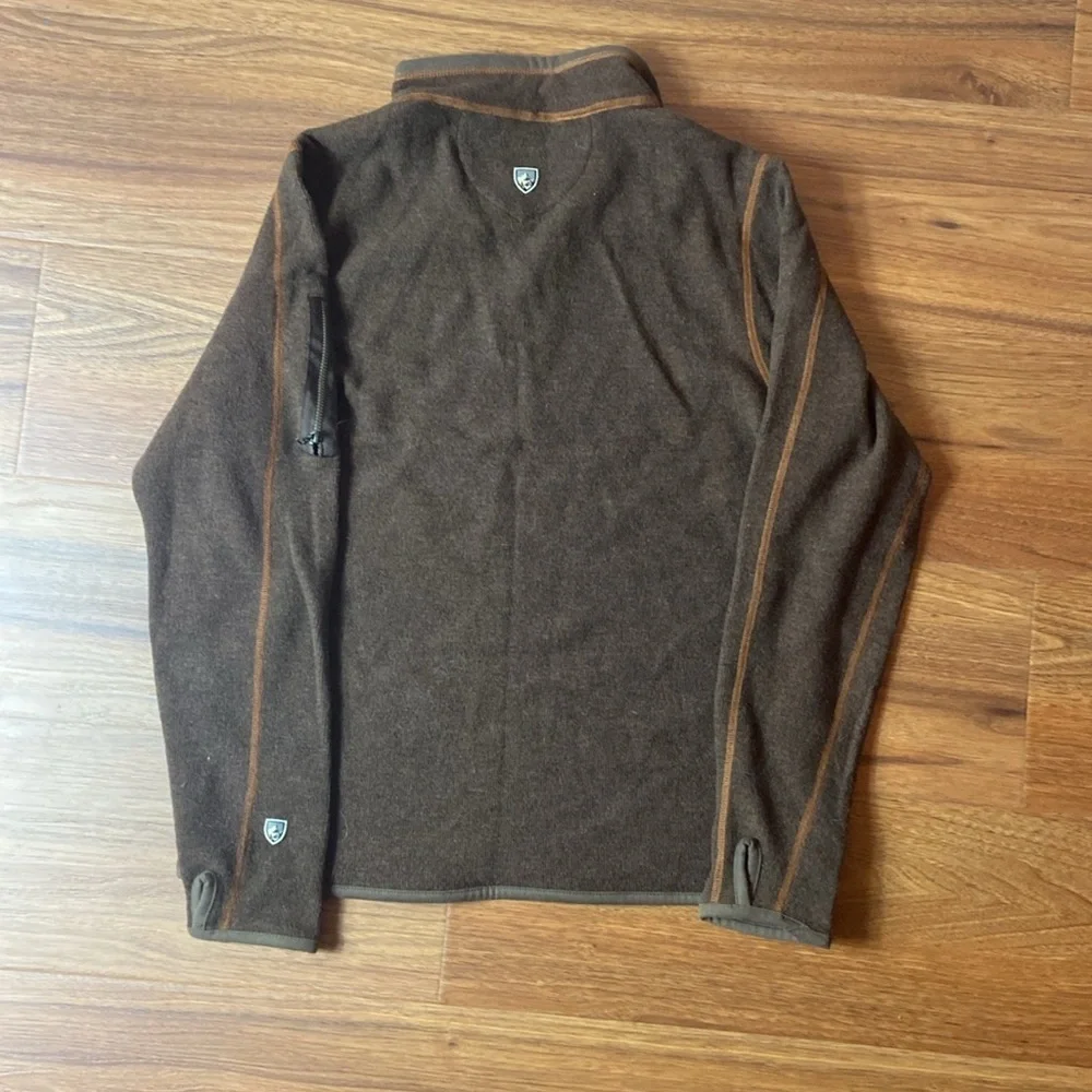 KUHL mens small two toned brown zip up jacket
