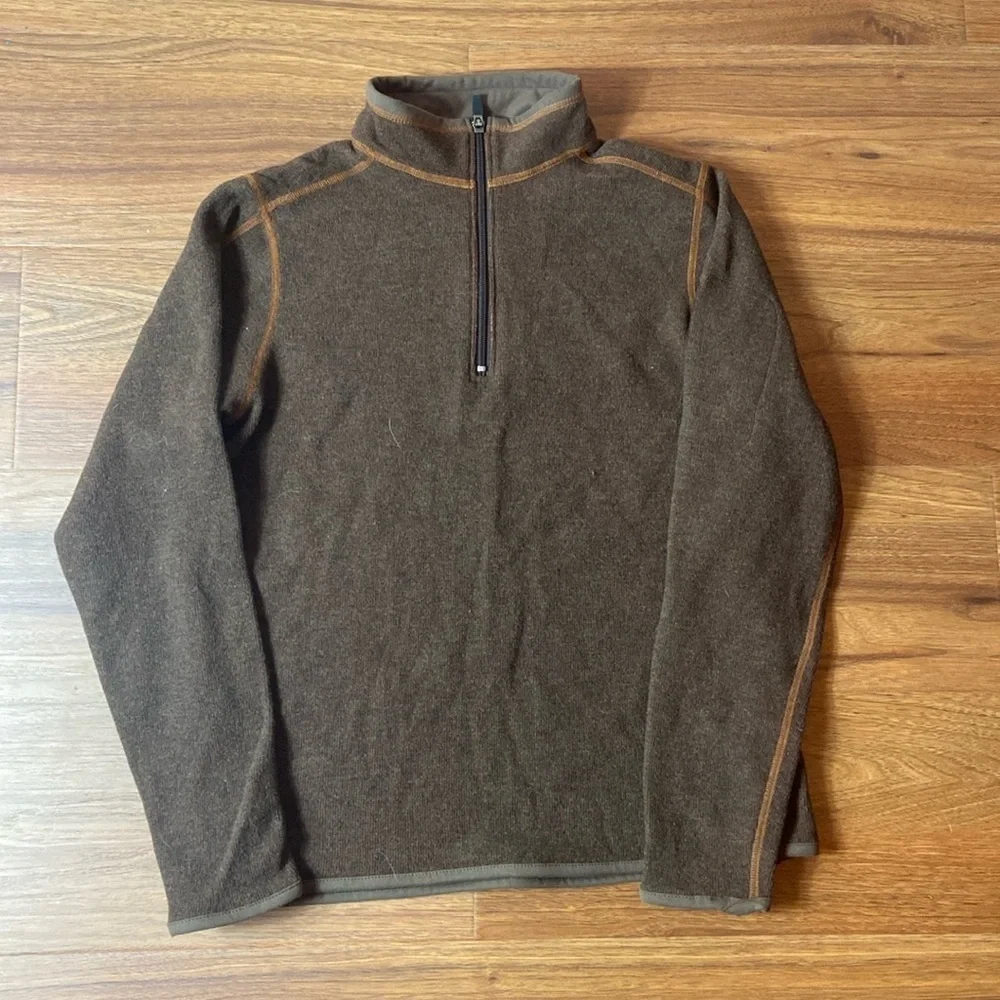 KUHL mens small two toned brown zip up jacket