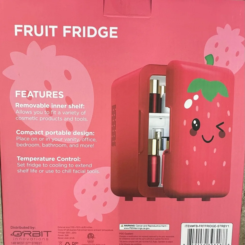 Strawberry Mini Beauty Fridge