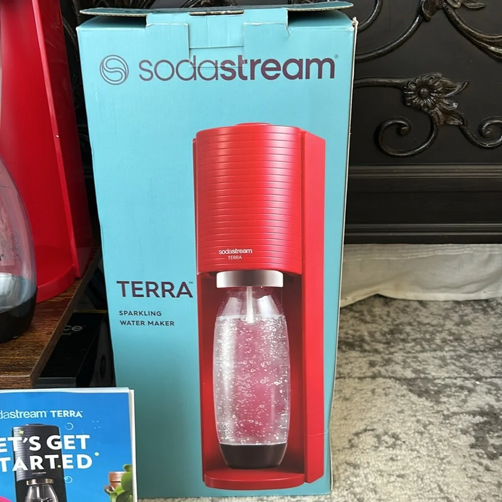 Soda stream, sparkling water maker. Model is Terra. .5 L bottle is included.