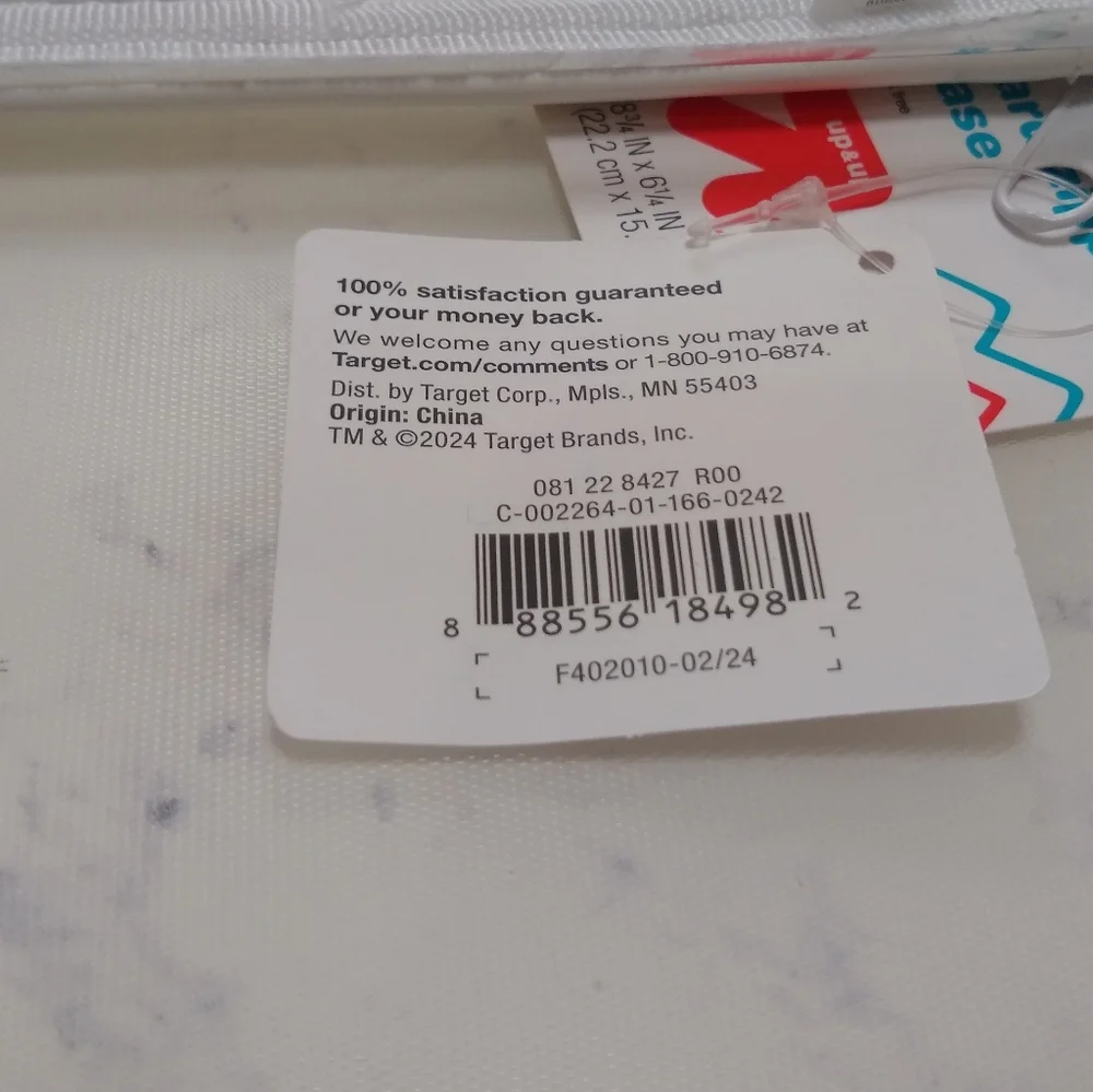 TARGET HARD SIDED ZIPPER PENCIL CASE CLEAR BY UP & UP SET OF 3