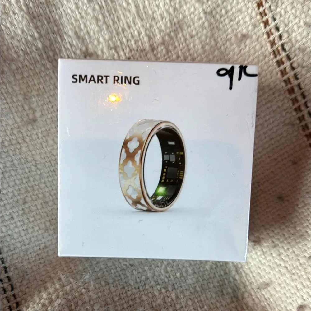 Rose Gold Health Smart Ring for women Android Minimalist Wearable 8#