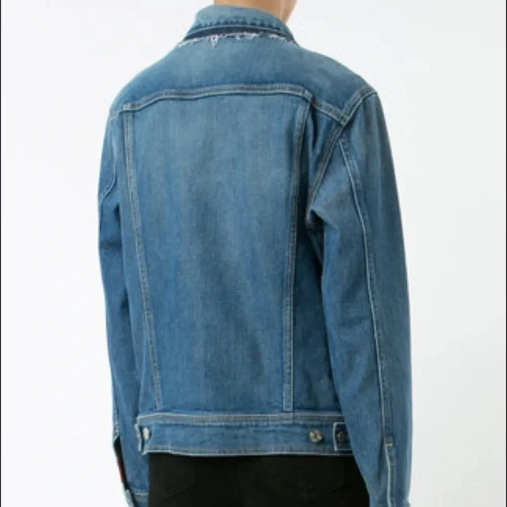 7 For All Mankind Raw Edge Collar Denim Jacket NWT