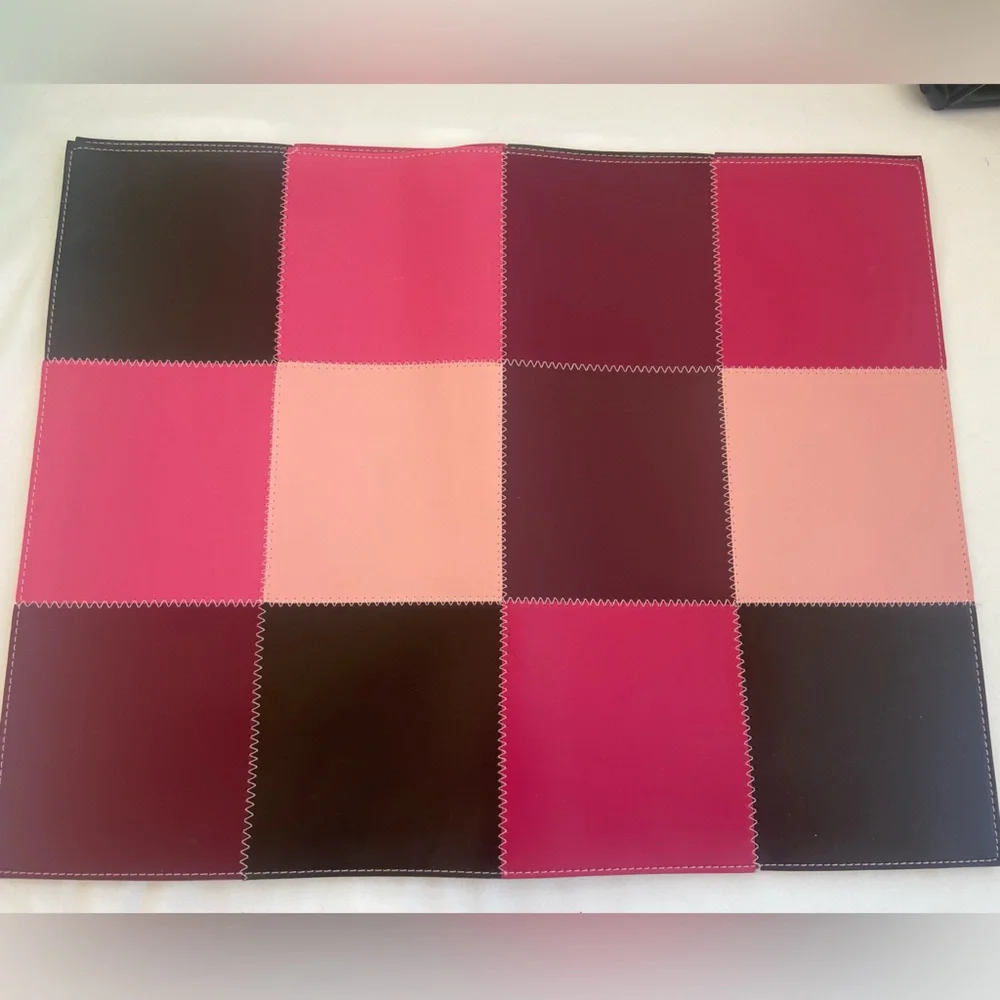 (2) Crate&Barrel faux leather placemats