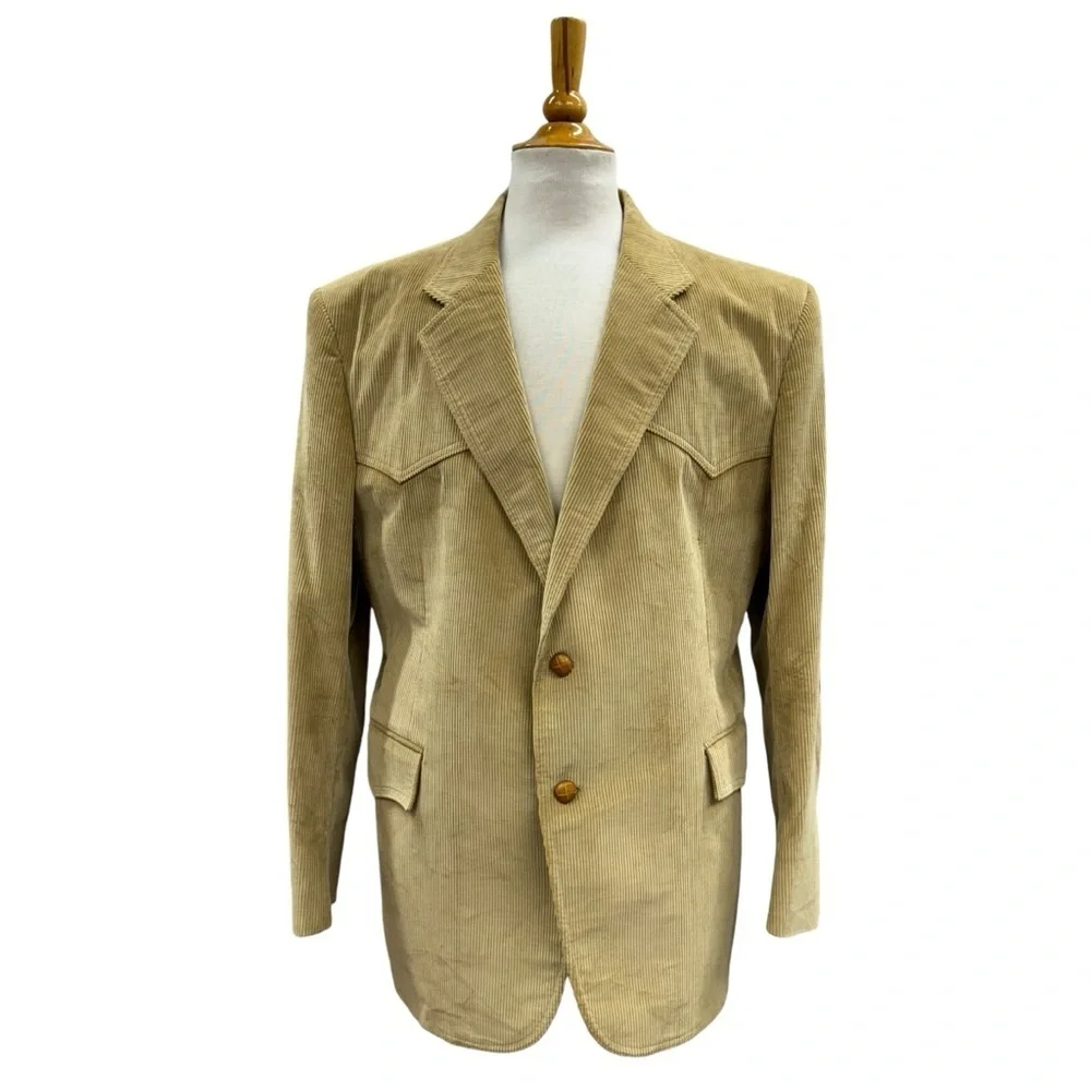 Levi's Western Wear Corduroy Blazer Jacket Men’s 46R Elbow Patches 70's Cowboy