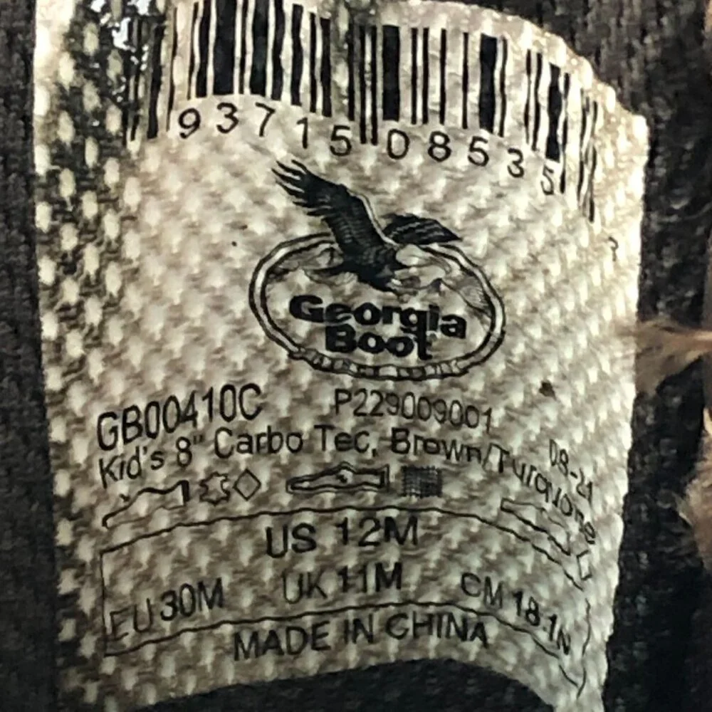 Georgia Boot kids carbo