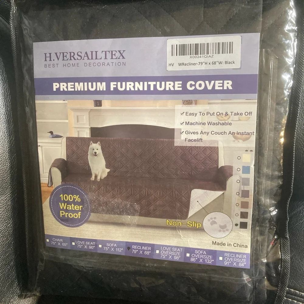 H. Versaillex Best Home Premium Black Quilted Recliner Clover