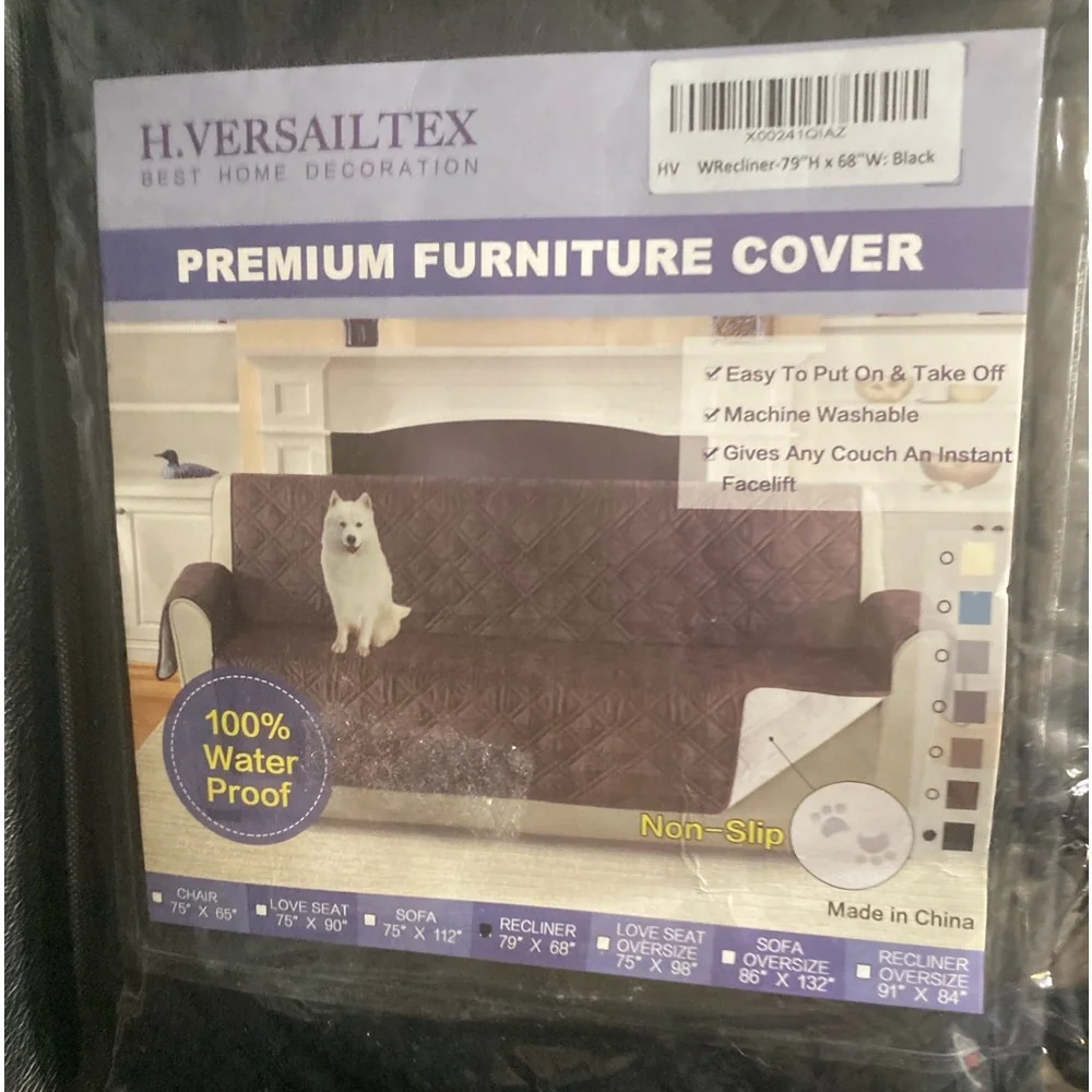 H. Versaillex Best Home Premium Black Quilted Recliner Clover