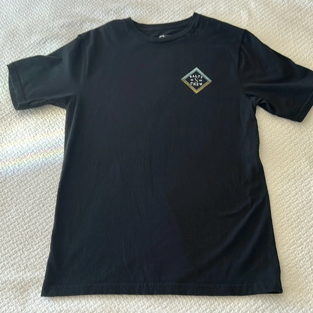 Salty Crew Boys Faded Premium Short Sleeve Tee, Black, XL