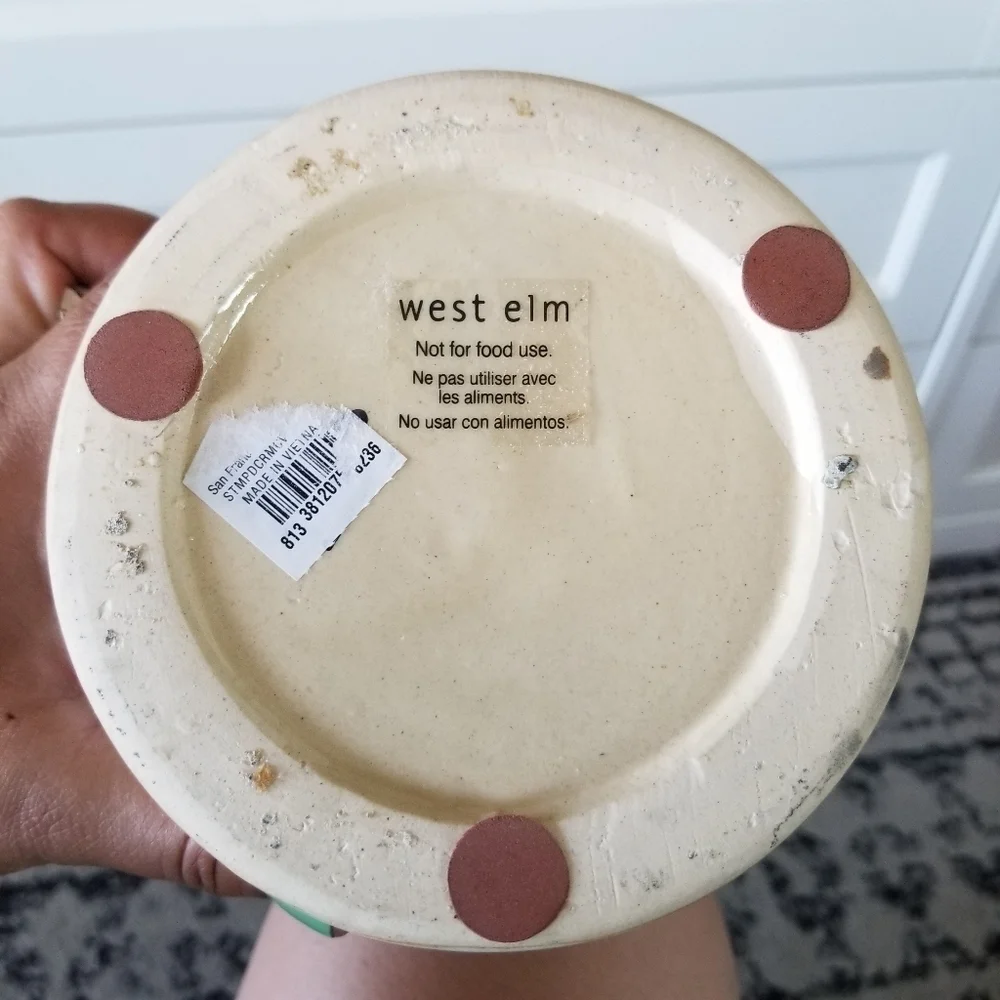 West Elm | Stamped Ceramic Vase