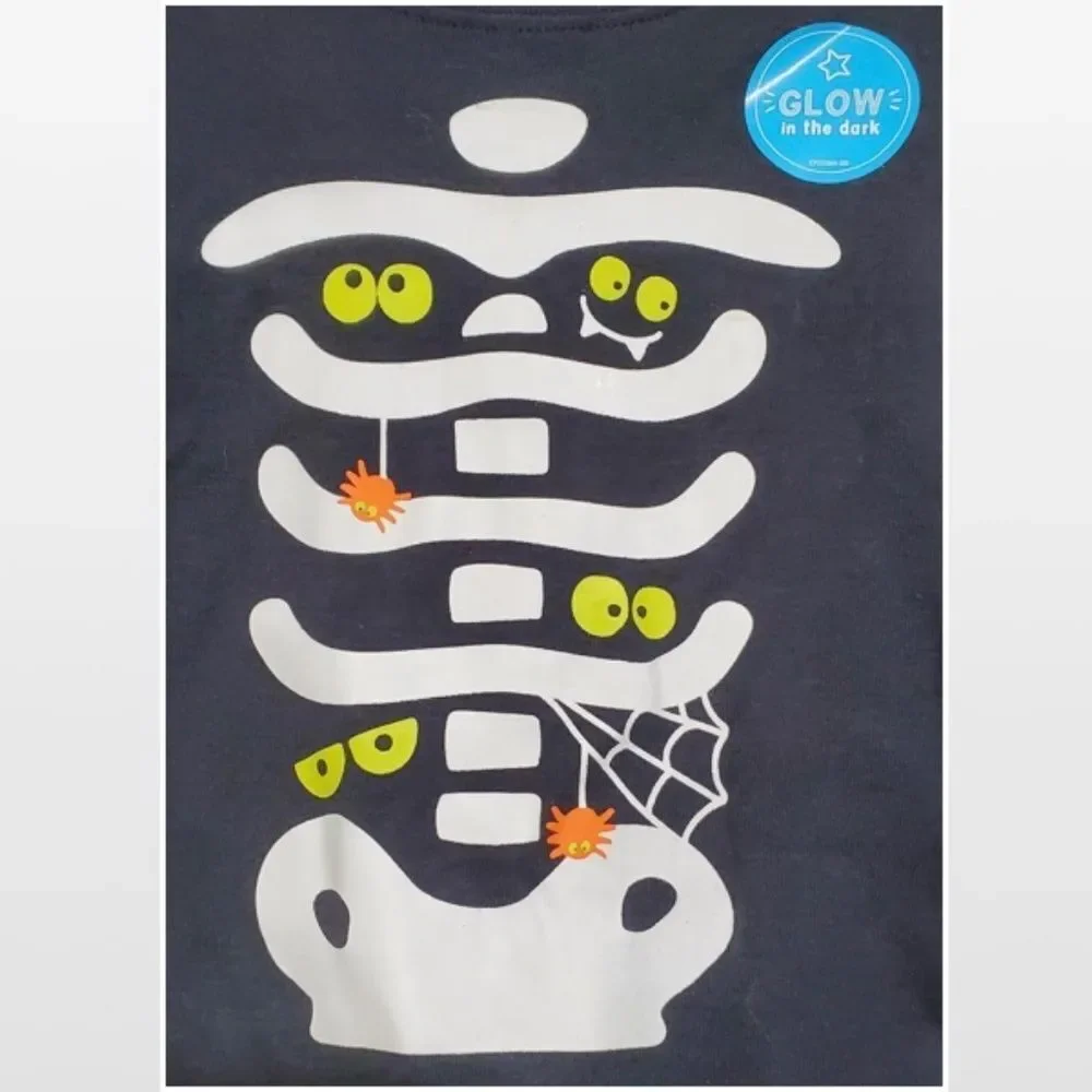 New Baby Kid Halloween Skeleton 2 Piece Set 12 Months