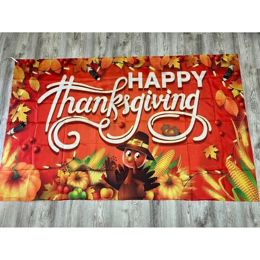 New Happy Thanksgiving Fabric Sign, Background, Decor