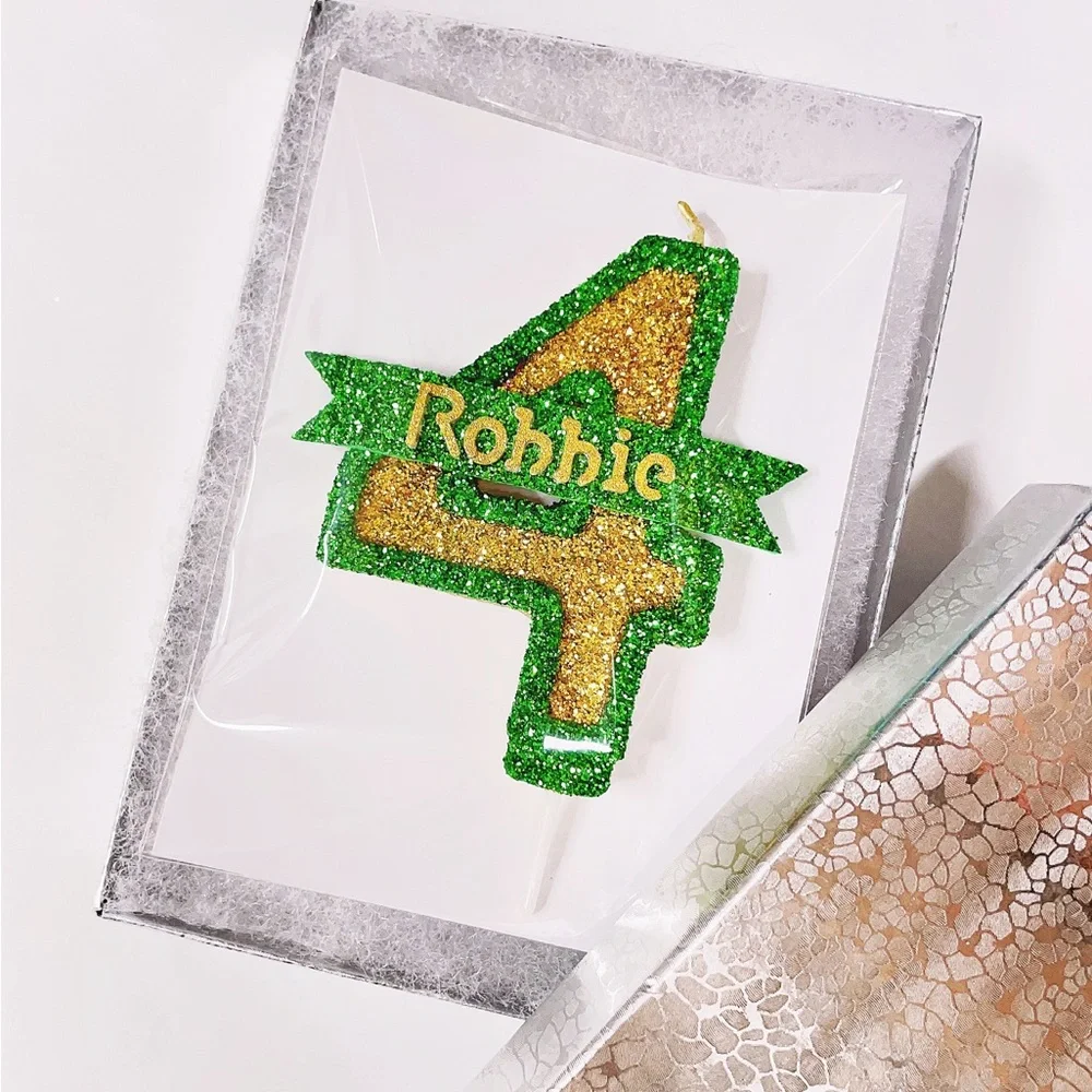 New! Personalized Name Candle Number Customized Birthday Candle Cake Topper Gift