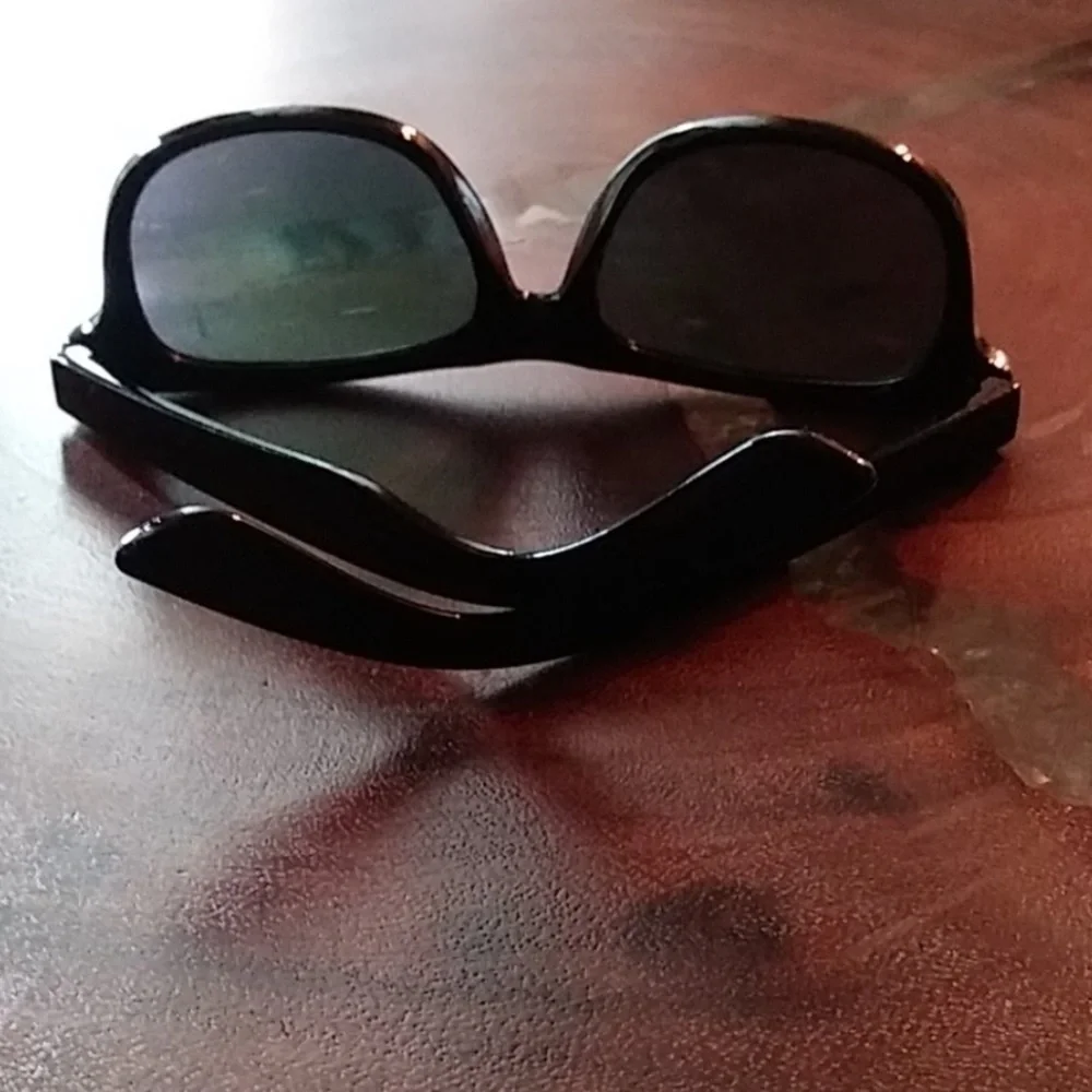 Black sunglasses 🕶 Target shades orange iridescent lenses black plastic frame​​