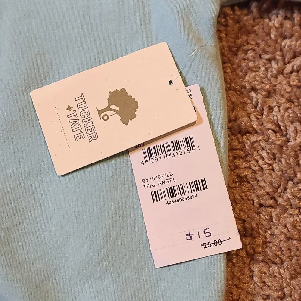 Tucker and Tate Teal Angel Sweater