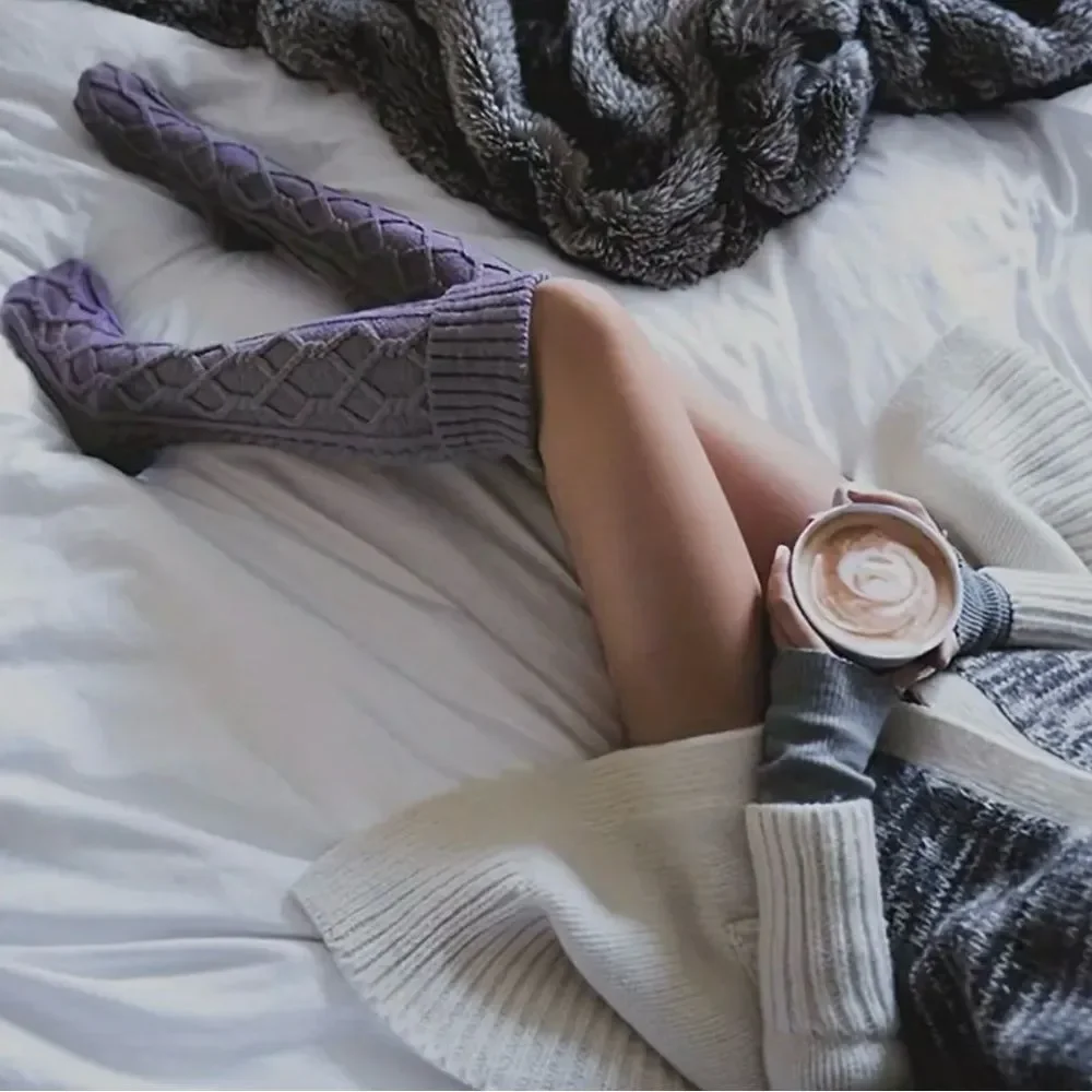 Over-the-Knee Knitted Socks
