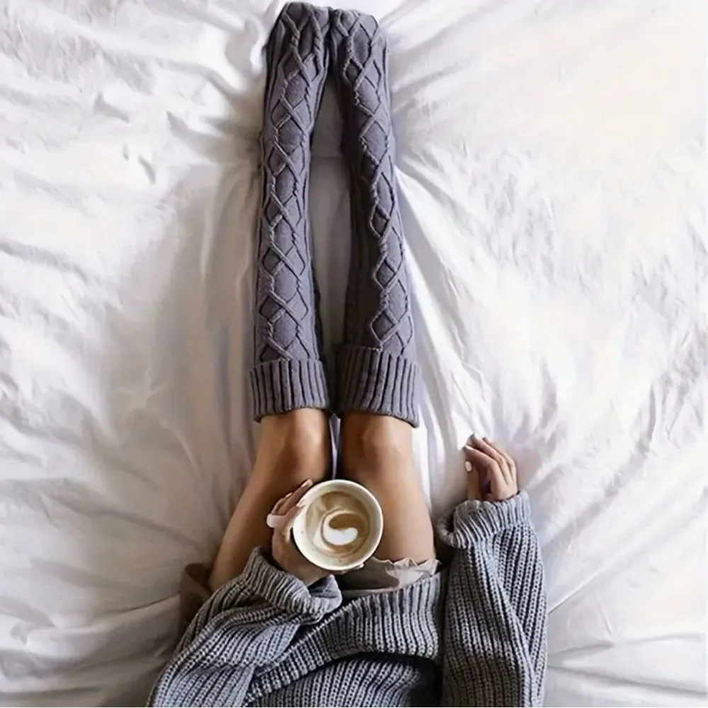 Over-the-Knee Knitted Socks
