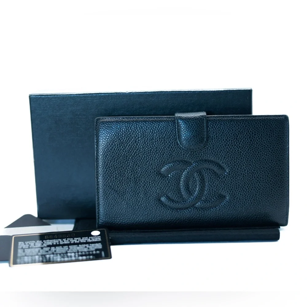 Chanel Black Caviar Leather Wallet