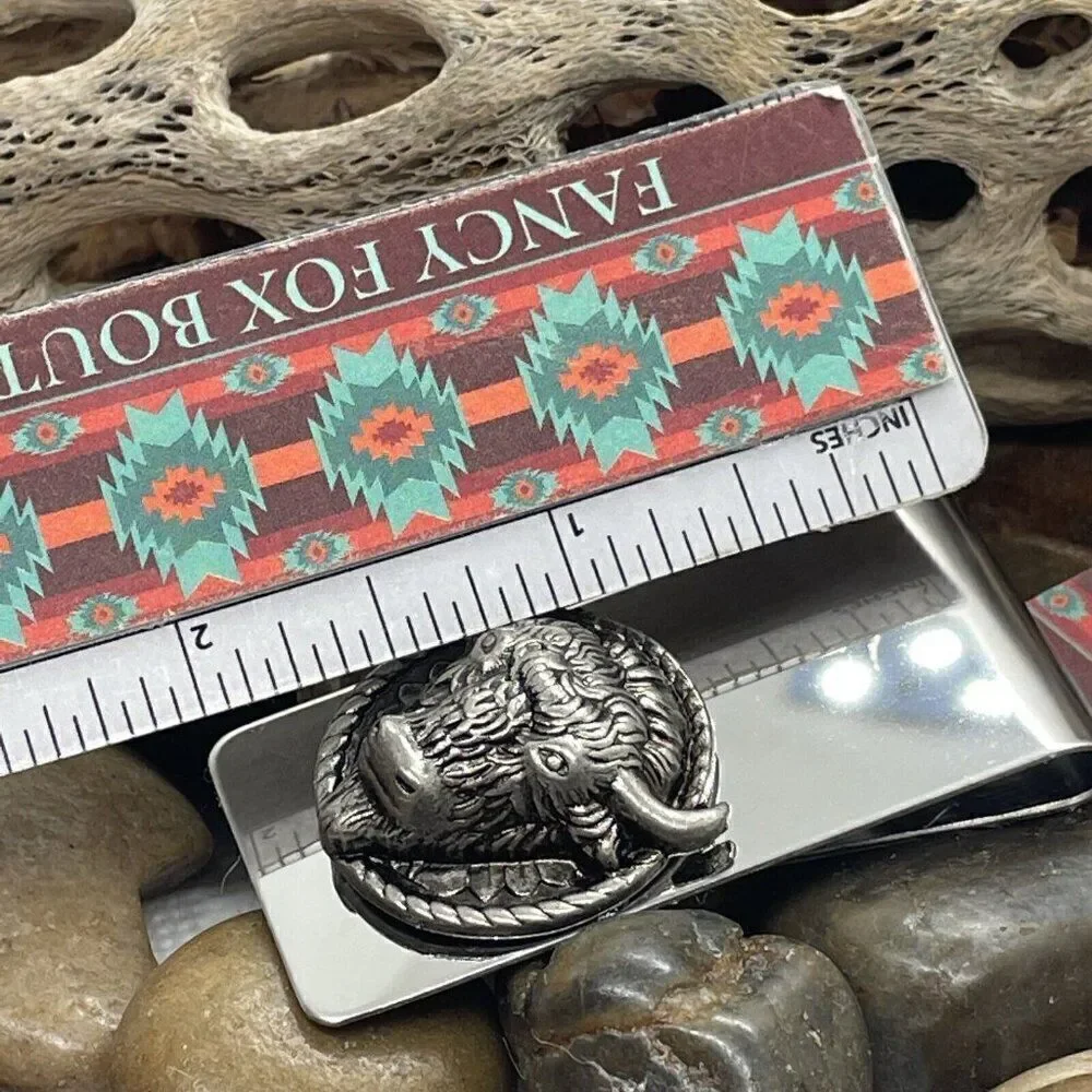 BUFFALO 3D Money Clip Stainless Steel Quality Wedding Party Gift FATHERS DAY NEW