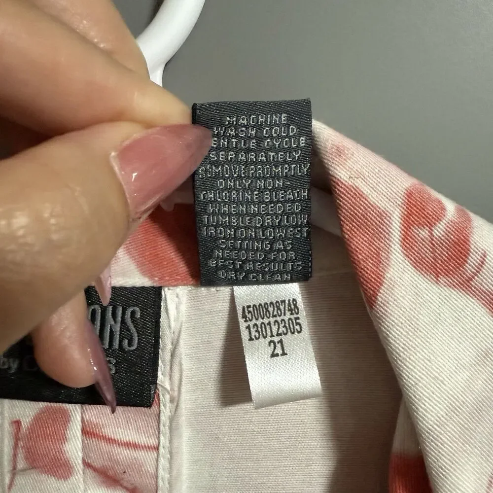 Chico’s Women Button Front Collared Jacket Abstract Print Artsy Medium (US 1)