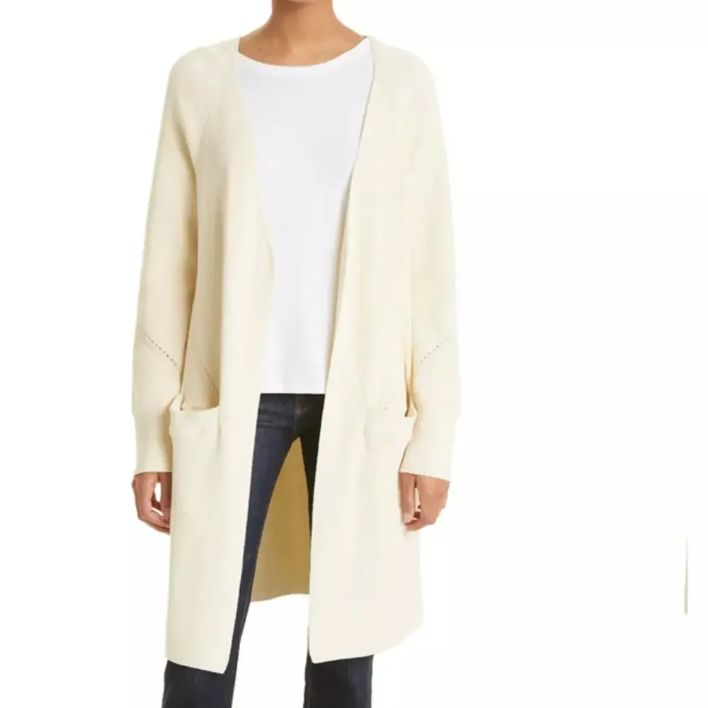 NWOT Rag & Bone Amy Ivory Ribbed Knit Belted Cardigan Sweater Size XS