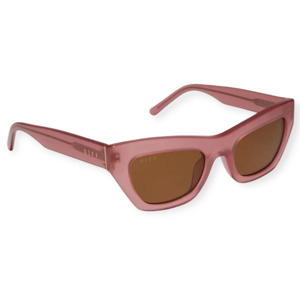 DIFF Katarina Sunglasses Guava Frame Brown Lens NWT